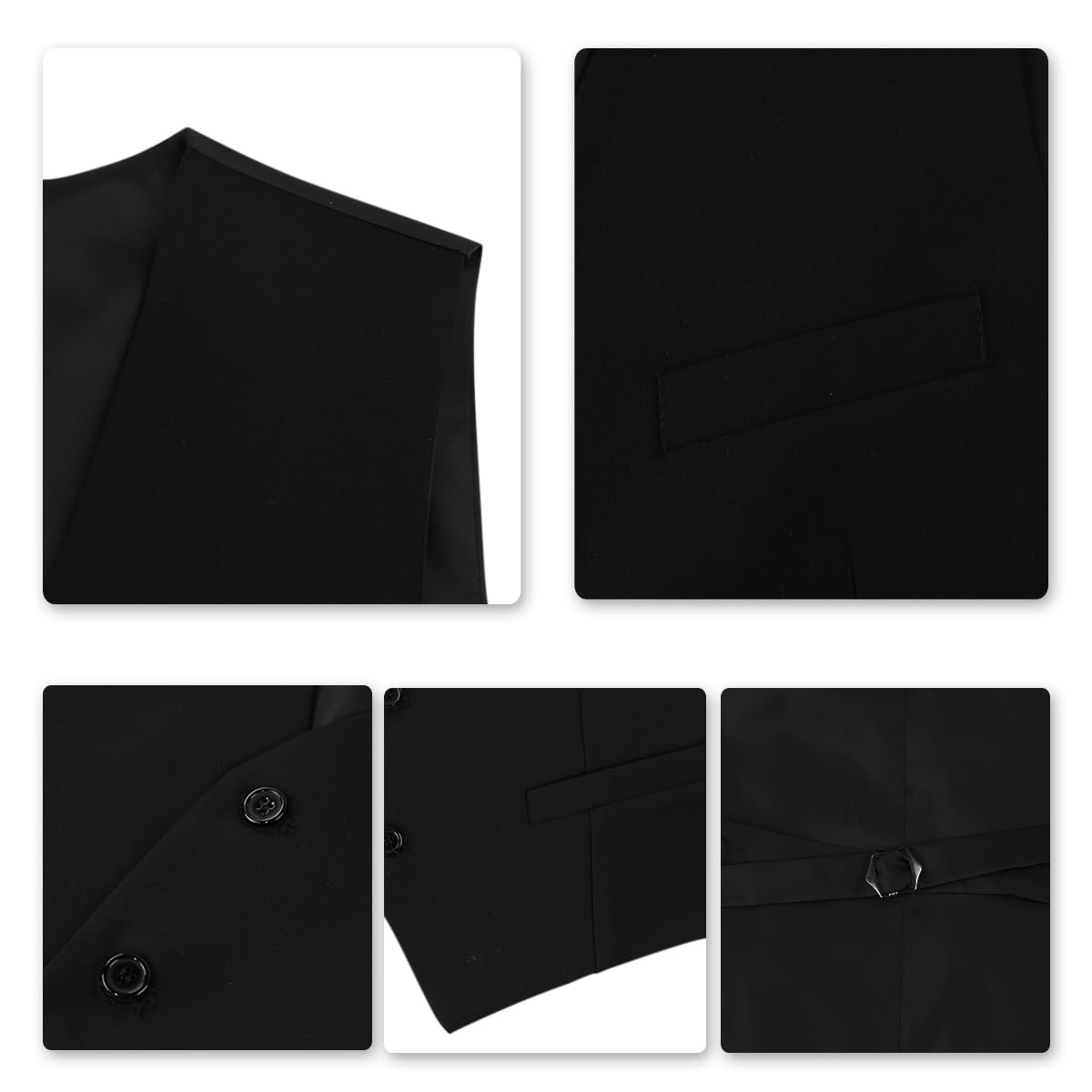 YOUTHUP Mens 3 Piece Suit 1 Button Slim Fit Business Wedding Tuxedo Suits Blazer Waistcoat and Pants