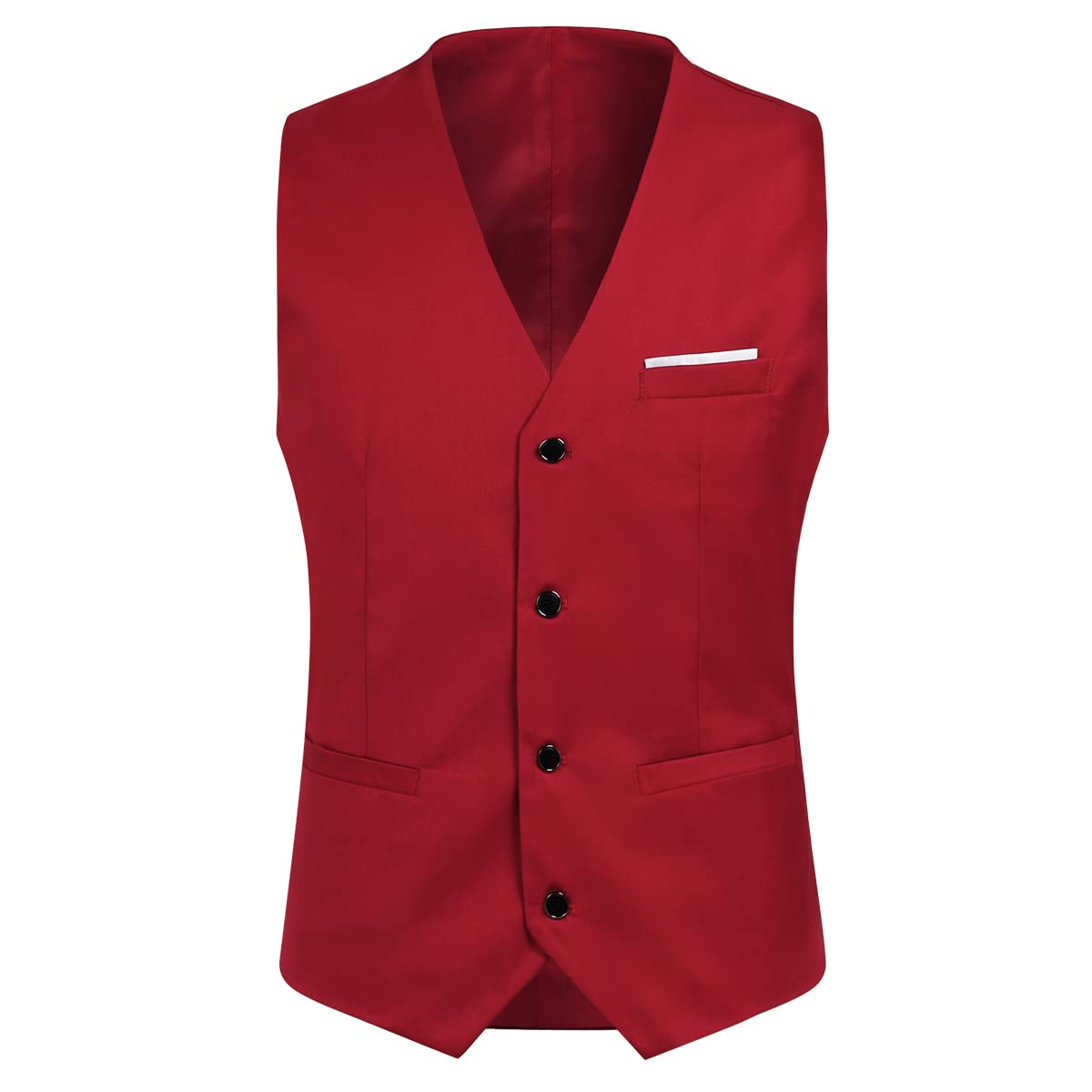 YOUTHUP Mens Slim Fit 3 Piece Suit 2 Button Business Wedding Suits Tuxedo Blazer Waistcoat Trousers