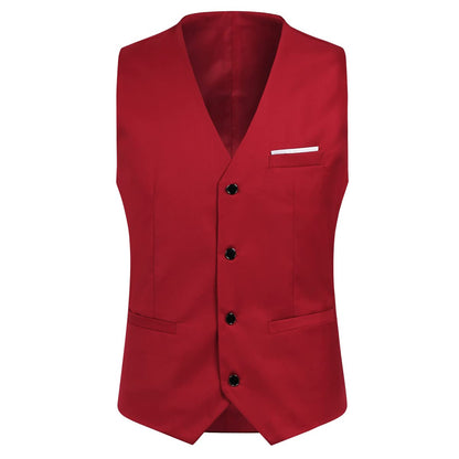 YOUTHUP Mens Slim Fit 3 Piece Suit 2 Button Business Wedding Suits Tuxedo Blazer Waistcoat Trousers