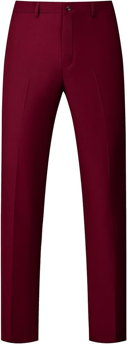 KUDORO Men Suits 3 Piece Slim Fit Single Breasted Two Buttons Wedding Business Tuxedo Suit Blazer Waistcoat Trousers