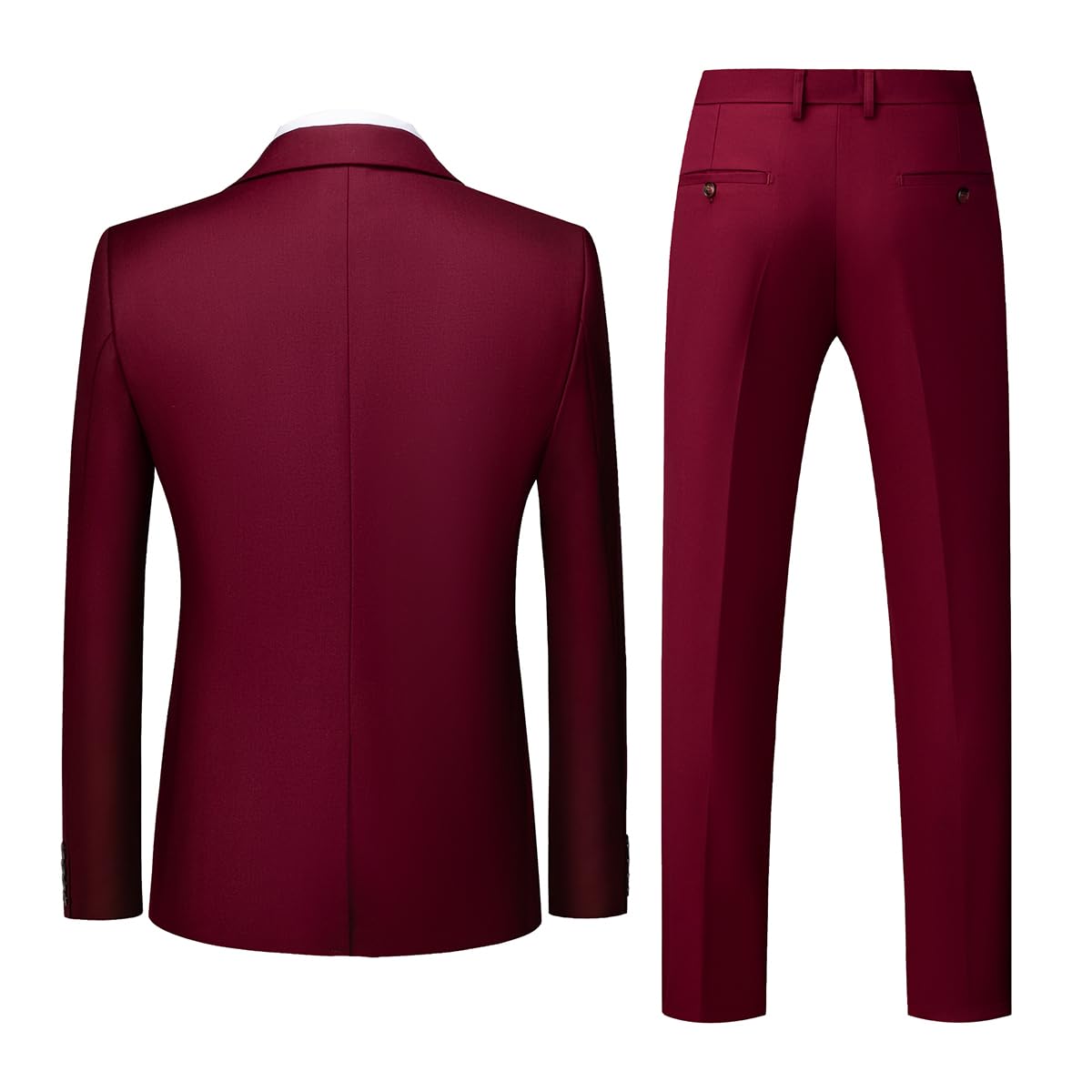 Allthemen Mens Suits 2 Piece Regular Fit Wedding Dress Suit One Button Business Suit