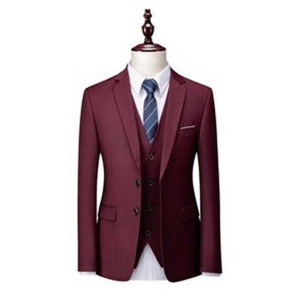 EcomlyStyle Men's 2 Piece Slim Fit Suit - Wedding Tuxedo Set with Jacket and Pants