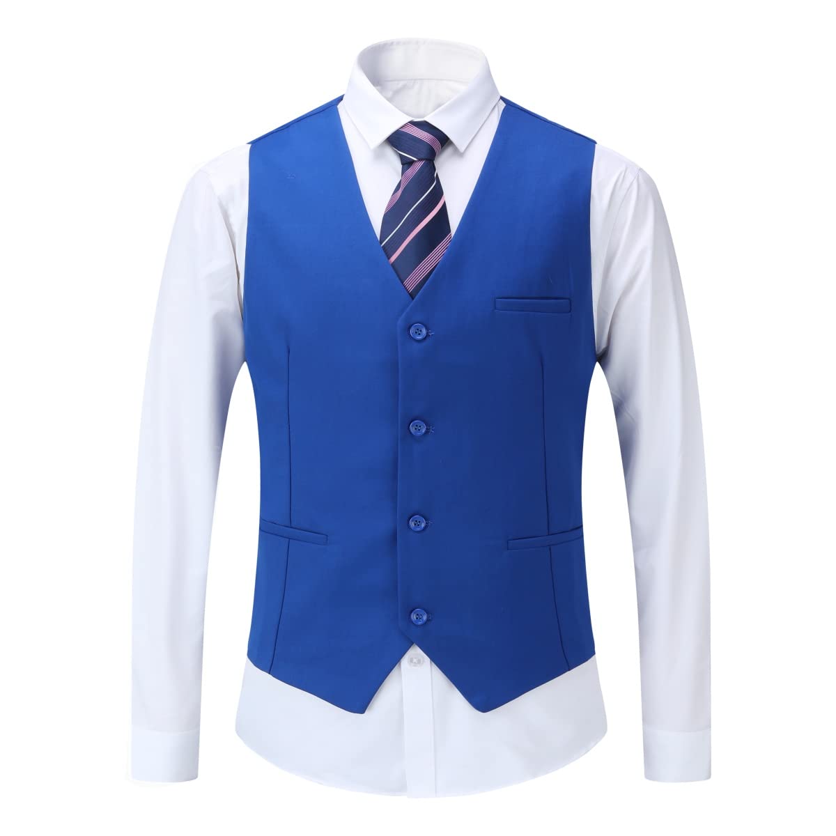 ecomlystyle Men's 3 Piece Suit - Formal Business Slim Fit Blazer, Waistcoat & Pants