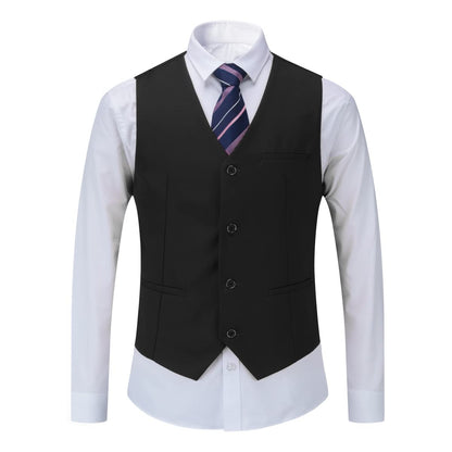 ecomlystyle Men's 3 Piece Suit - Formal Business Slim Fit Blazer, Waistcoat & Pants