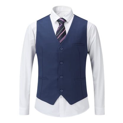 ecomlystyle Men's 3 Piece Suit - Formal Business Slim Fit Blazer, Waistcoat & Pants