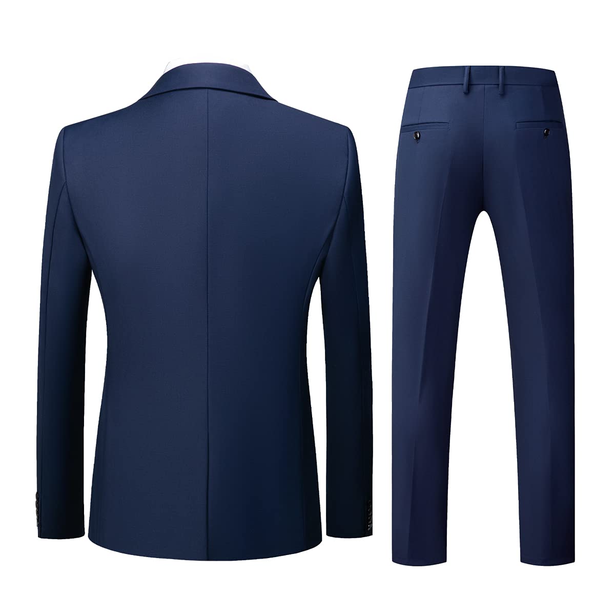 Men Suits 3 Piece Slim Fit Single Breasted One Button Tuxedo Suit Blazer Waistcoat Trousers Set