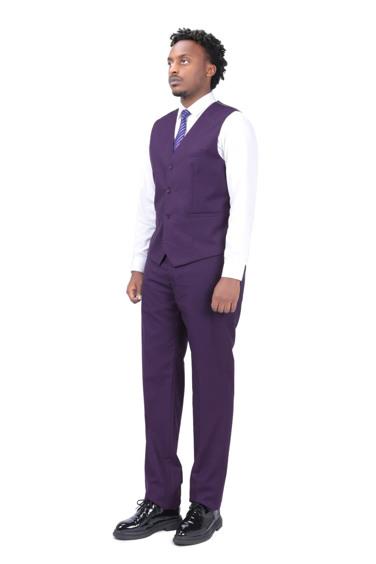 YOUTHUP Mens 3 Piece Suit 1 Button Slim Fit Business Wedding Tuxedo Suits Blazer Waistcoat and Pants
