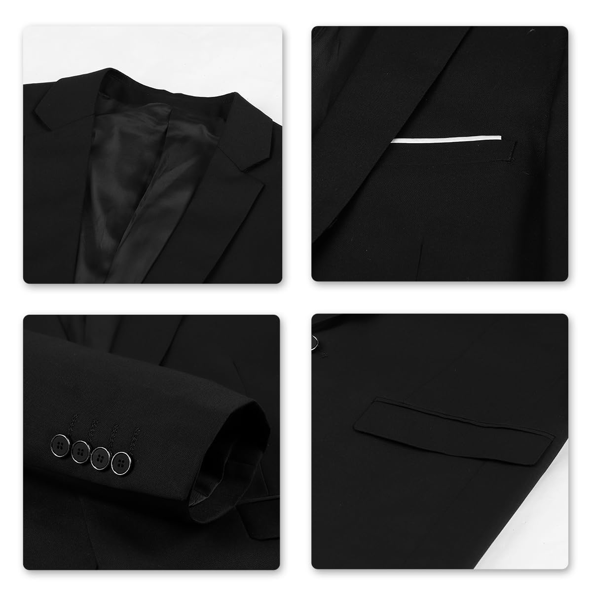 Allthemen Mens Slim Fit 2 Piece Suit Business Casual Jacket & Trousers Available