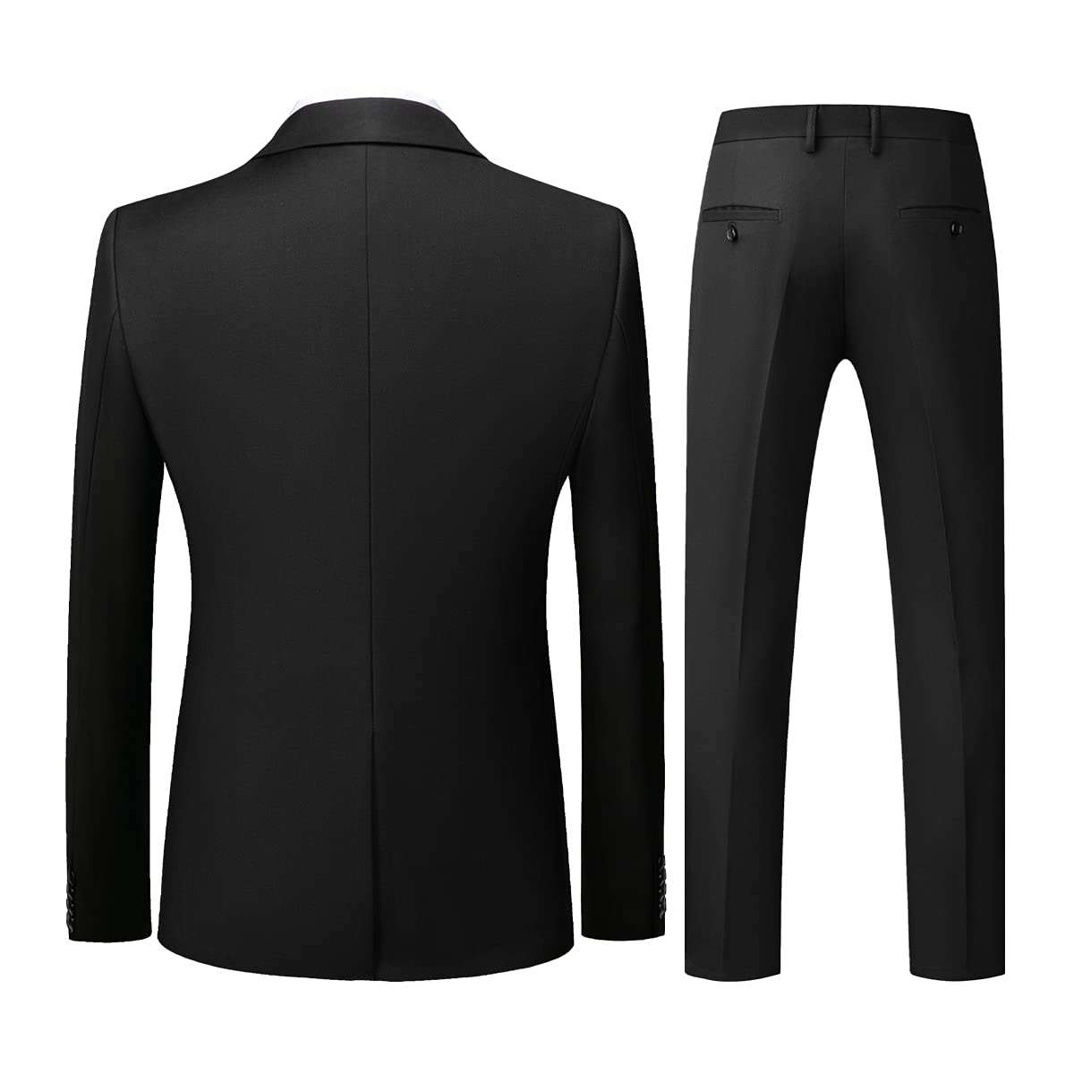 Men Suits 3 Piece Slim Fit Single Breasted One Button Tuxedo Suit Blazer Waistcoat Trousers Set