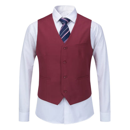 ecomlystyle Men's 3 Piece Suit - Formal Business Slim Fit Blazer, Waistcoat & Pants
