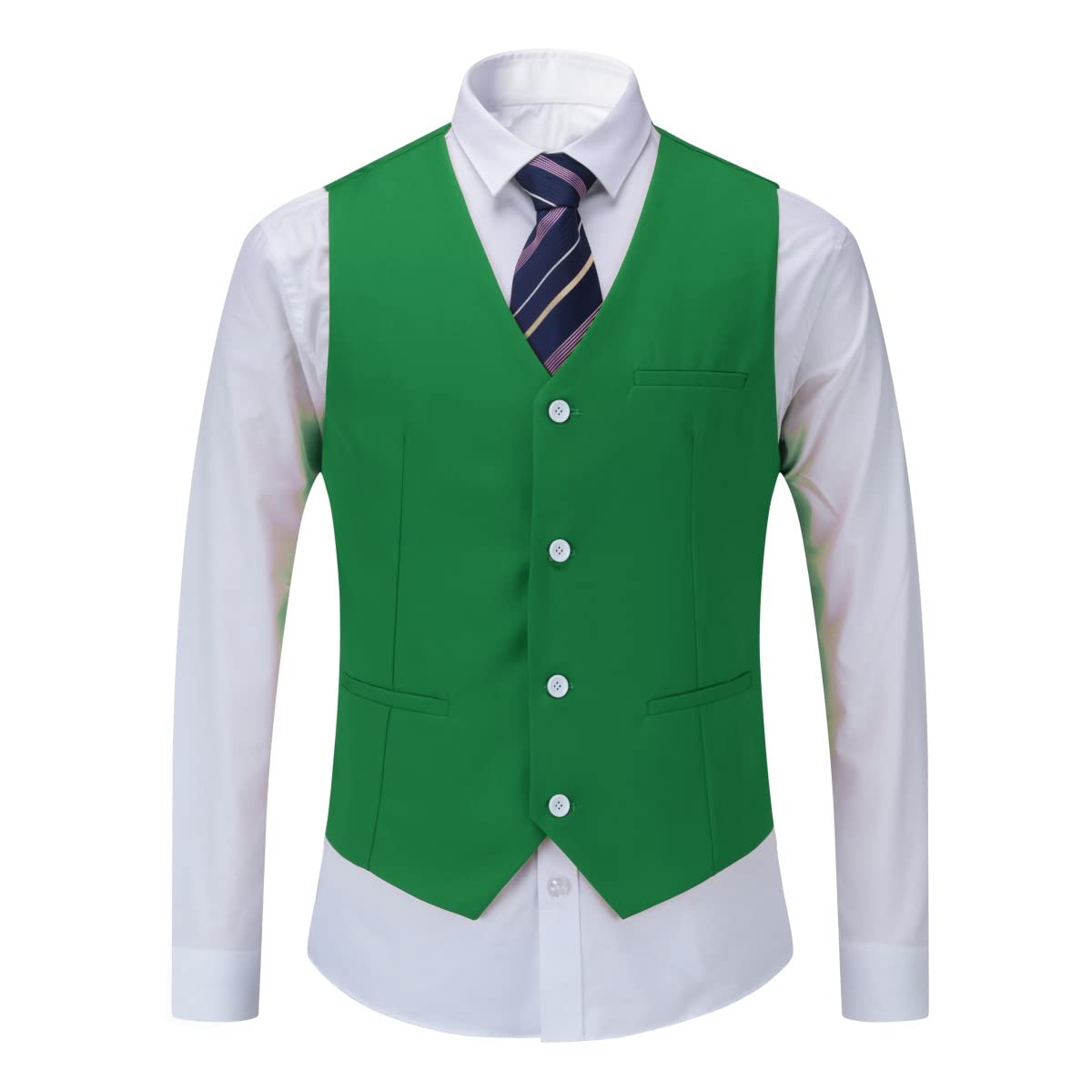 ecomlystyle Men's 3 Piece Suit - Formal Business Slim Fit Blazer, Waistcoat & Pants