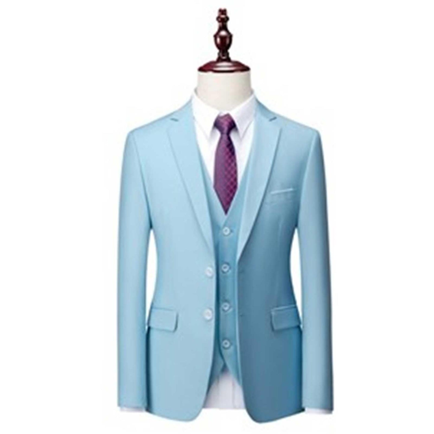 EcomlyStyle Men's 2 Piece Slim Fit Suit - Wedding Tuxedo Set with Jacket and Pants