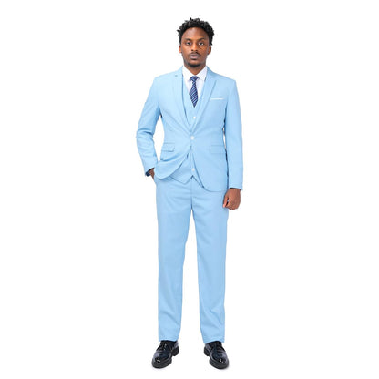 YOUTHUP Mens 3 Piece Suit 1 Button Slim Fit Business Wedding Tuxedo Suits Blazer Waistcoat and Pants