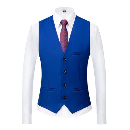 Men Suits 3 Piece Slim Fit Single Breasted One Button Tuxedo Suit Blazer Waistcoat Trousers Set