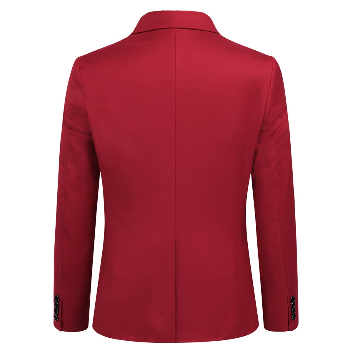 YOUTHUP Mens Slim Fit 3 Piece Suit 2 Button Business Wedding Suits Tuxedo Blazer Waistcoat Trousers