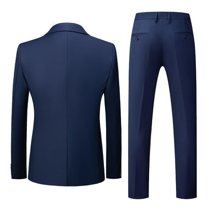 Allthemen Mens Suits 2 Piece Regular Fit Wedding Dress Suit Two Buttons Business Suit Blazer Trousers