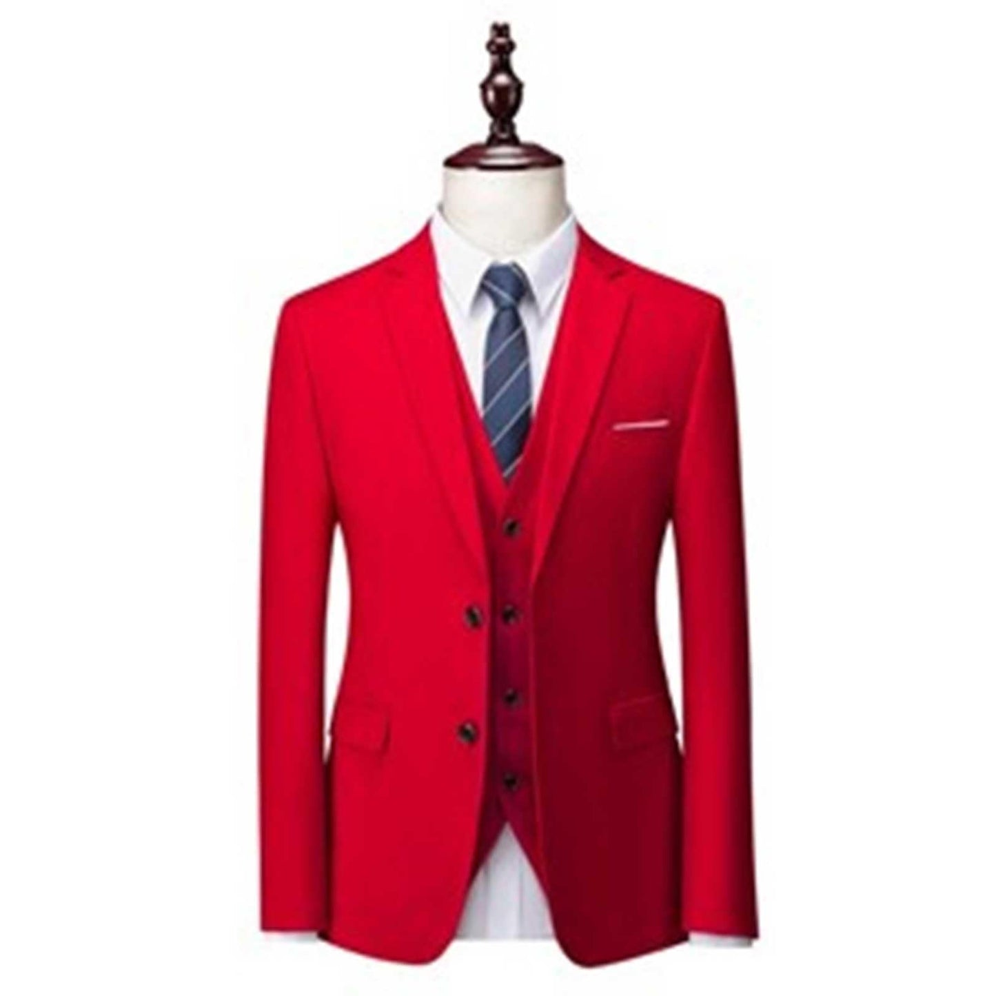 EcomlyStyle Men's 2 Piece Slim Fit Suit - Wedding Tuxedo Set with Jacket and Pants