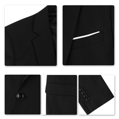 Allthemen Mens Suits 2 Piece Slim Fit Wedding Dress Suit One Button Business Suit Blazer Jackets Trousers