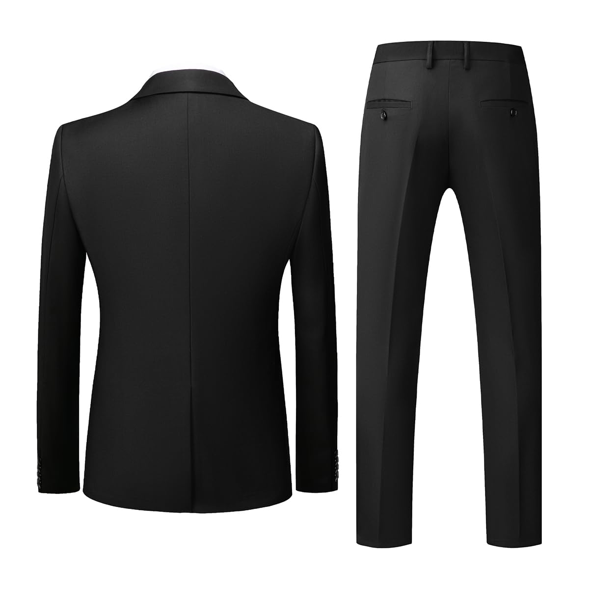 Allthemen Mens Suits 2 Piece Regular Fit Wedding Dress Suit Two Buttons Business Suit Blazer Trousers
