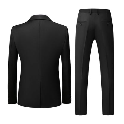 Allthemen Mens Suits 2 Piece Regular Fit Wedding Dress Suit Two Buttons Business Suit Blazer Trousers