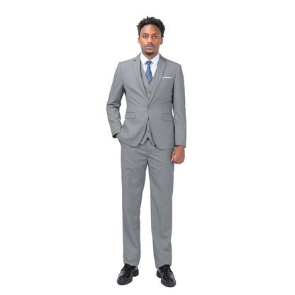 YOUTHUP Mens 3 Piece Suit 1 Button Slim Fit Business Wedding Tuxedo Suits Blazer Waistcoat and Pants