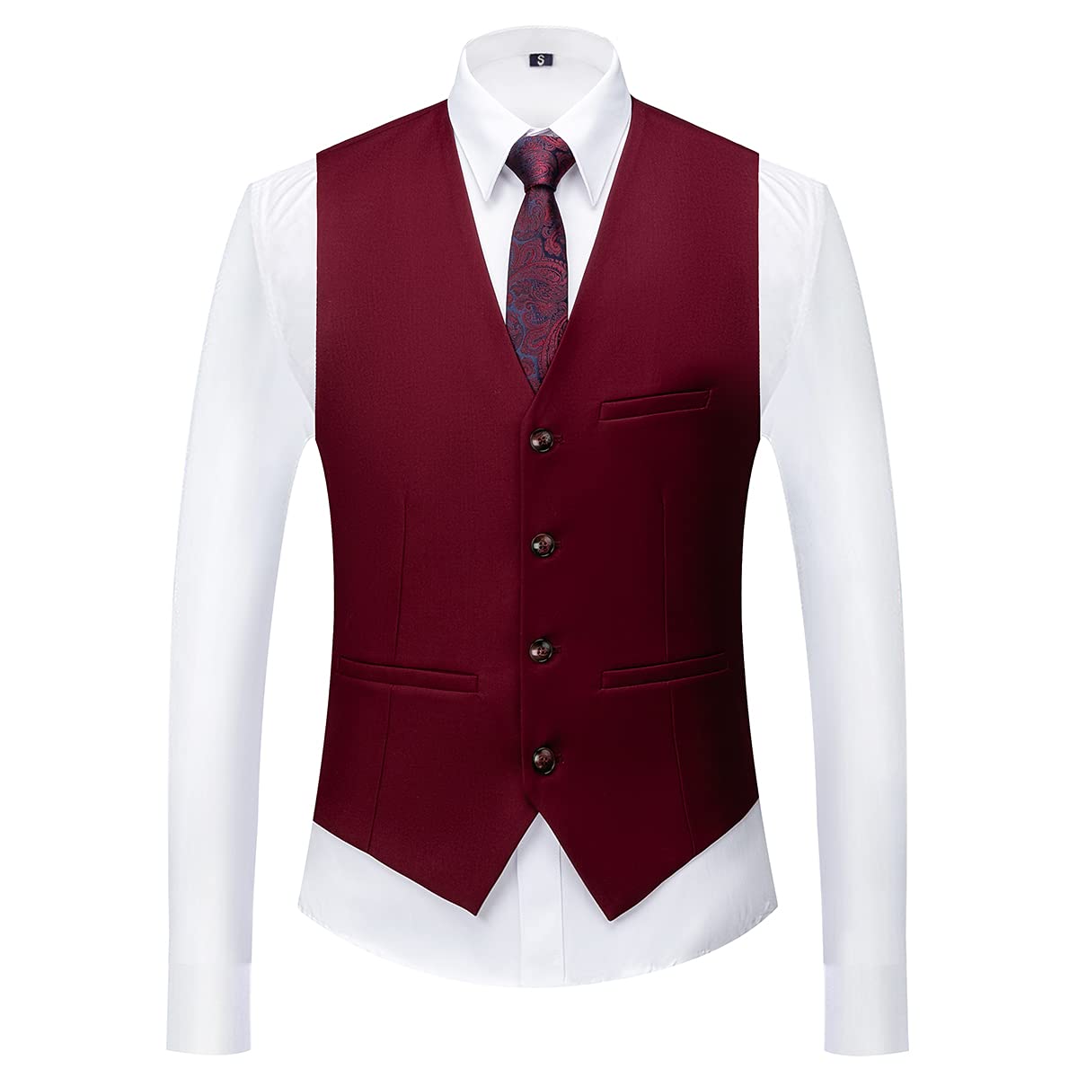 Men Suits 3 Piece Slim Fit Single Breasted One Button Tuxedo Suit Blazer Waistcoat Trousers Set