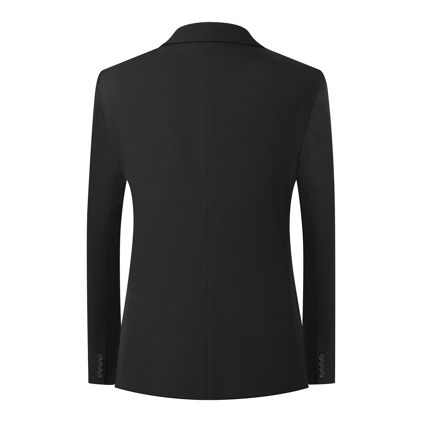 Allthemen Mens 3 Piece Suit 1 Button Business Solid Color Stretch Tuxedo Blazer Waistcoat Trousers