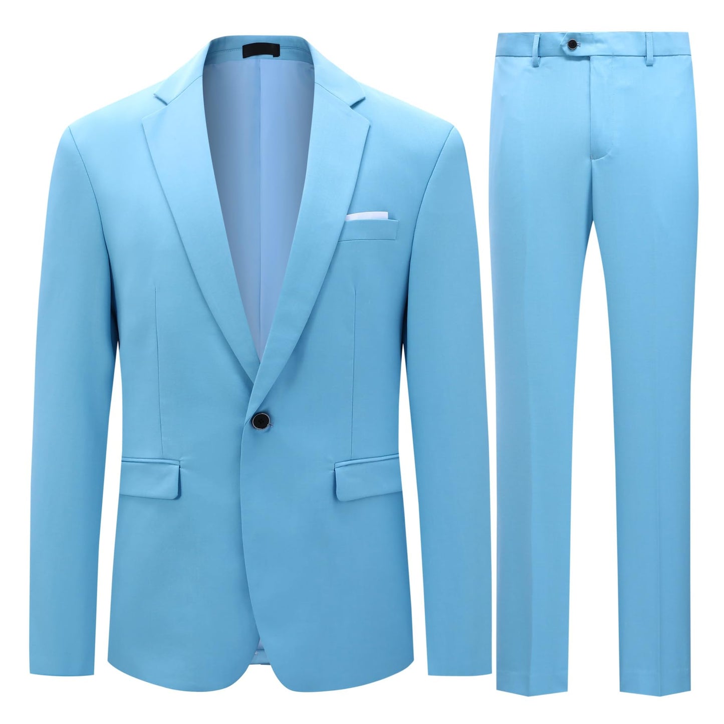 Allthemen Mens Slim Fit 2 Piece Suit Business Casual Jacket & Trousers Available