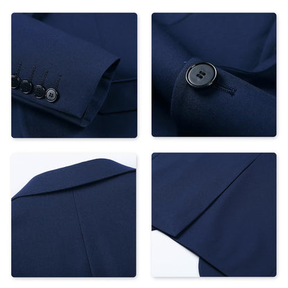 Allthemen Mens Slim Fit 2 Piece Suit Business Casual Jacket & Trousers Available