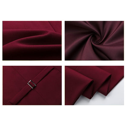 Men Suits 3 Piece Slim Fit Single Breasted One Button Tuxedo Suit Blazer Waistcoat Trousers Set