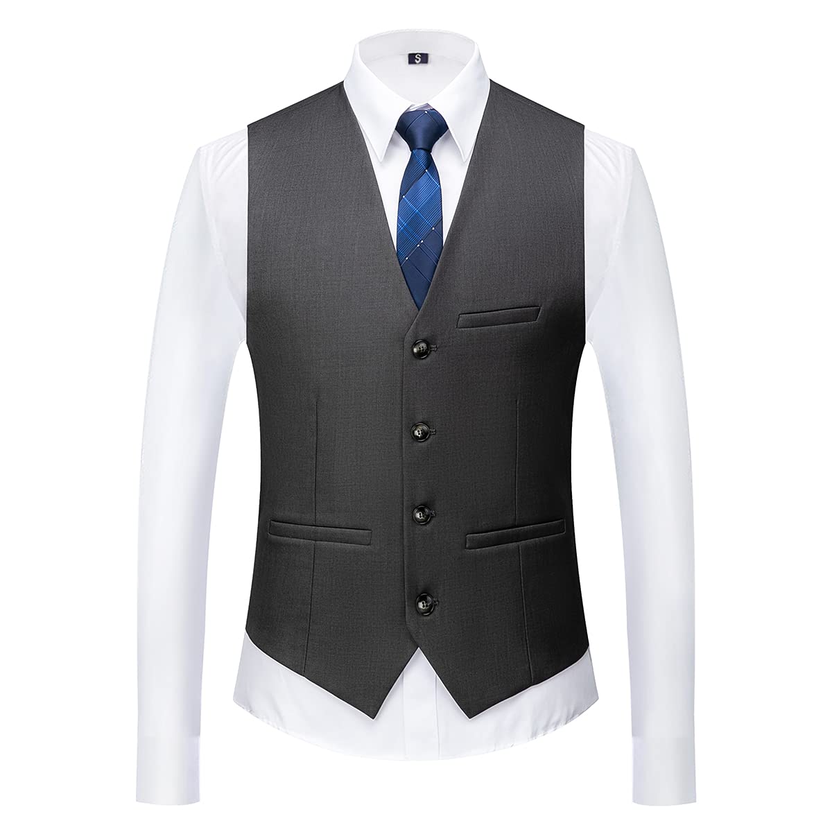 Men Suits 3 Piece Slim Fit Single Breasted One Button Tuxedo Suit Blazer Waistcoat Trousers Set