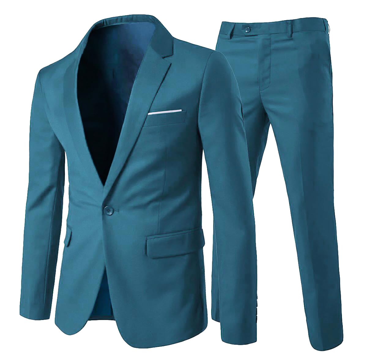 Allthemen Mens Suits 2 Piece Slim Fit Wedding Dress Suit One Button Business Suit Blazer Jackets Trousers