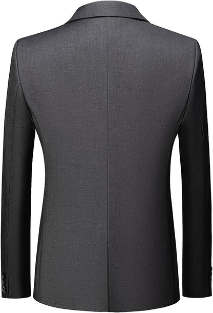 KUDORO Men Suits 3 Piece Slim Fit Single Breasted Two Buttons Wedding Business Tuxedo Suit Blazer Waistcoat Trousers