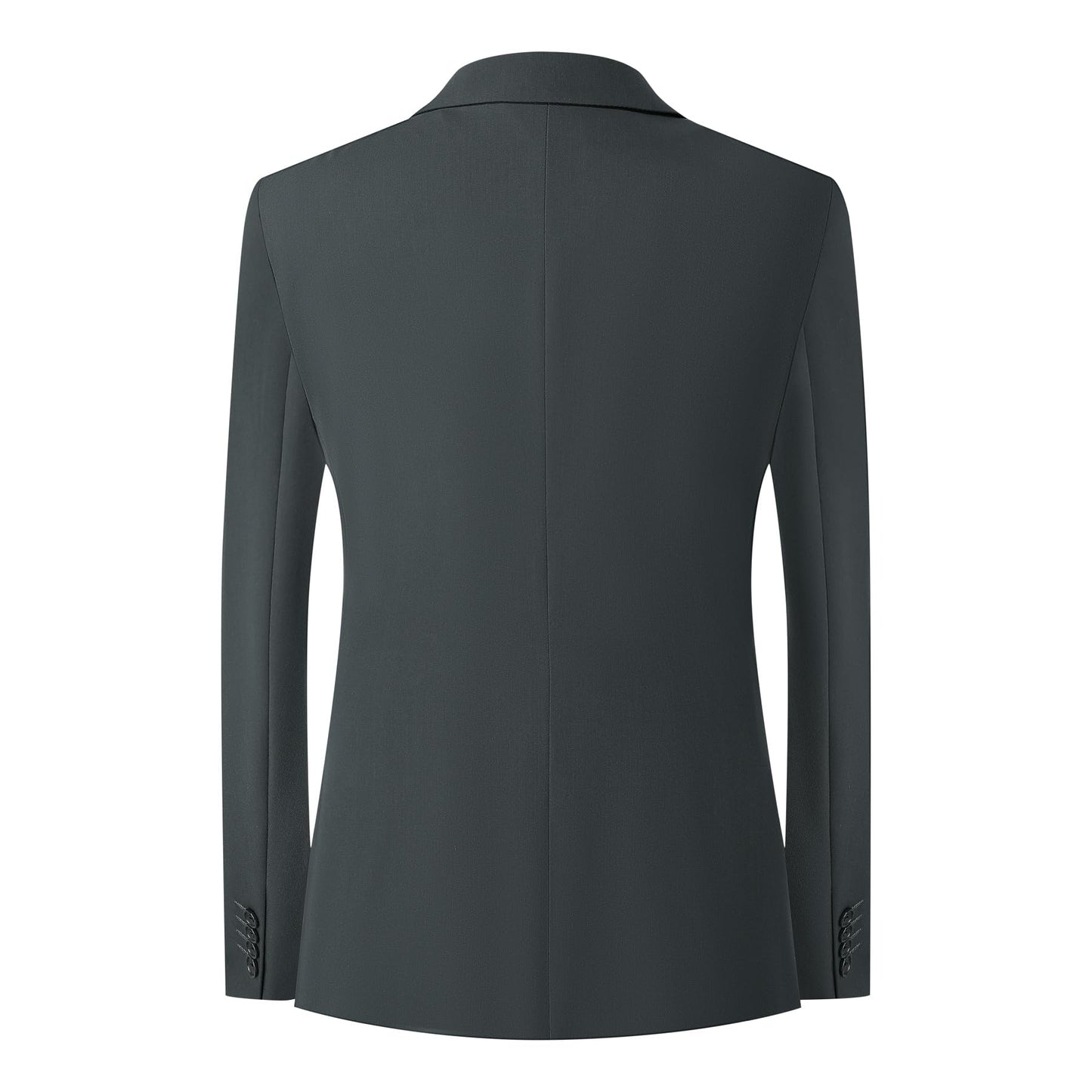 Allthemen Mens 3 Piece Suit 1 Button Business Solid Color Stretch Tuxedo Blazer Waistcoat Trousers