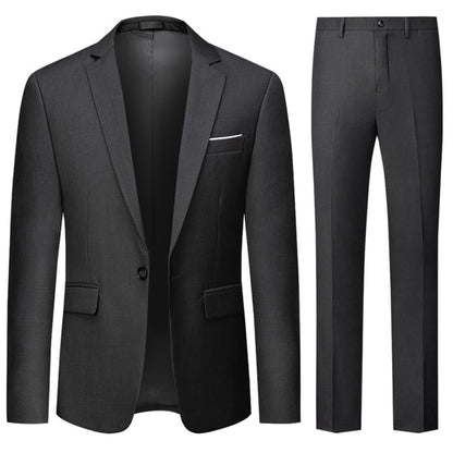 Allthemen Mens Suits 2 Piece Regular Fit Wedding Dress Suit One Button Business Suit