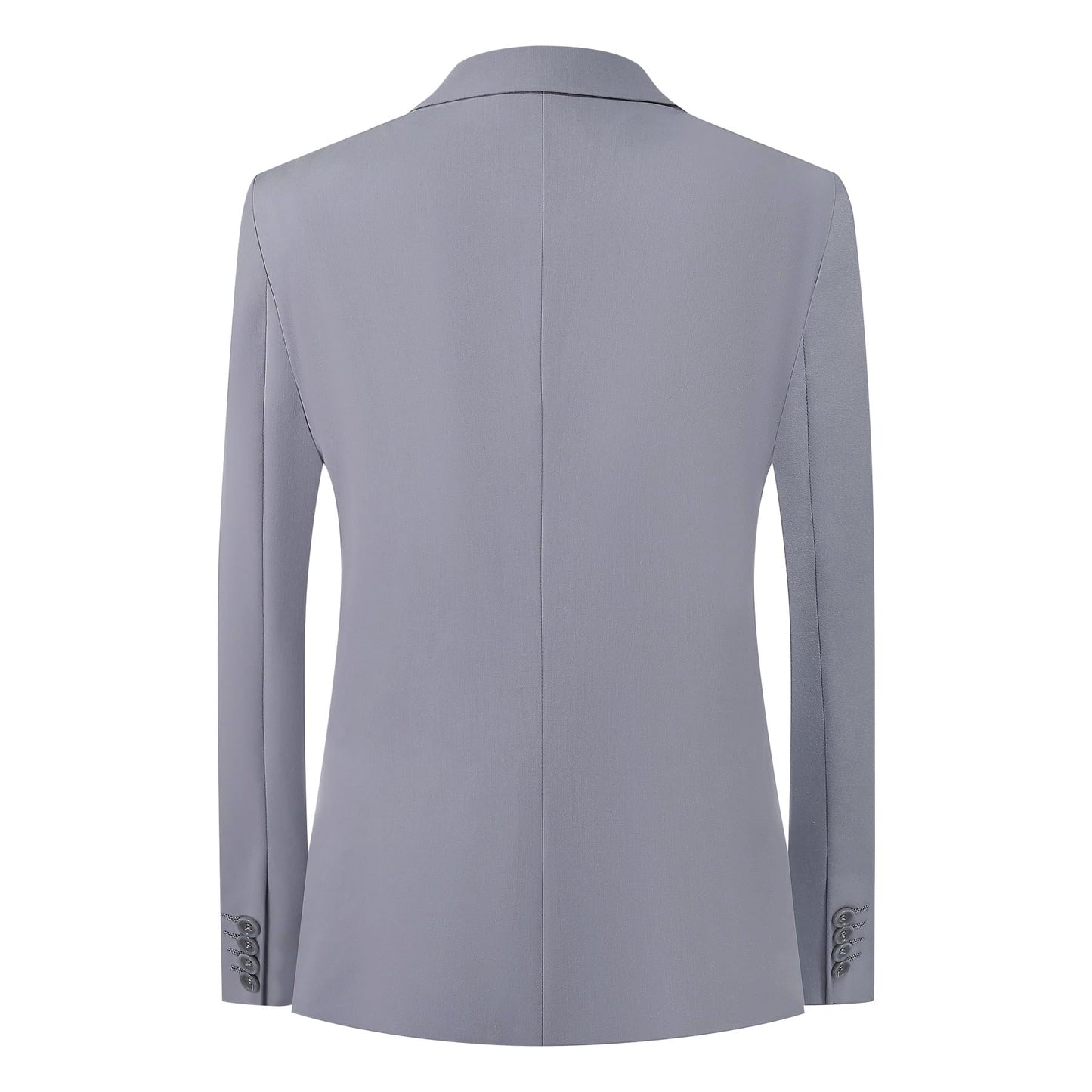 Allthemen Mens 3 Piece Suit 1 Button Business Solid Color Stretch Tuxedo Blazer Waistcoat Trousers