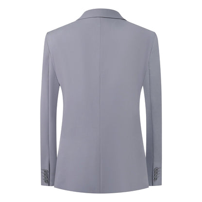 Allthemen Mens 3 Piece Suit 1 Button Business Solid Color Stretch Tuxedo Blazer Waistcoat Trousers