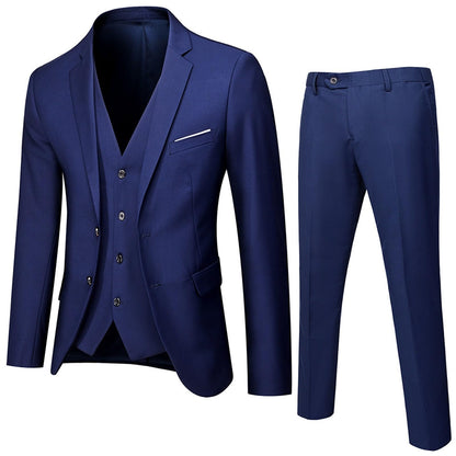 EcomlyStyle Men's 2 Piece Slim Fit Suit - Wedding Tuxedo Set with Jacket and Pants