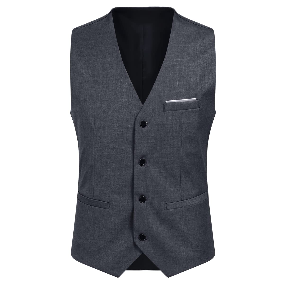 YOUTHUP Mens Slim Fit 3 Piece Suit 2 Button Business Wedding Suits Tuxedo Blazer Waistcoat Trousers