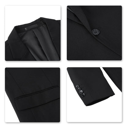 ecomlystyle Men's 3 Piece Suit - Formal Business Slim Fit Blazer, Waistcoat & Pants