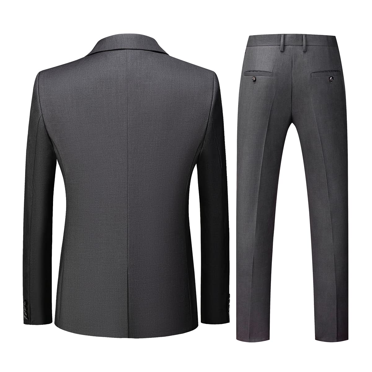 Men Suits 3 Piece Slim Fit Single Breasted One Button Tuxedo Suit Blazer Waistcoat Trousers Set