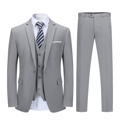 YOUTHUP Mens 3 Piece Suit 1 Button Slim Fit Business Wedding Tuxedo Suits Blazer Waistcoat and Pants