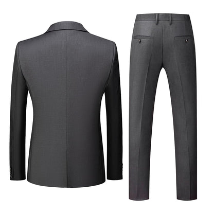 Allthemen Mens Suits 2 Piece Regular Fit Wedding Dress Suit Two Buttons Business Suit Blazer Trousers