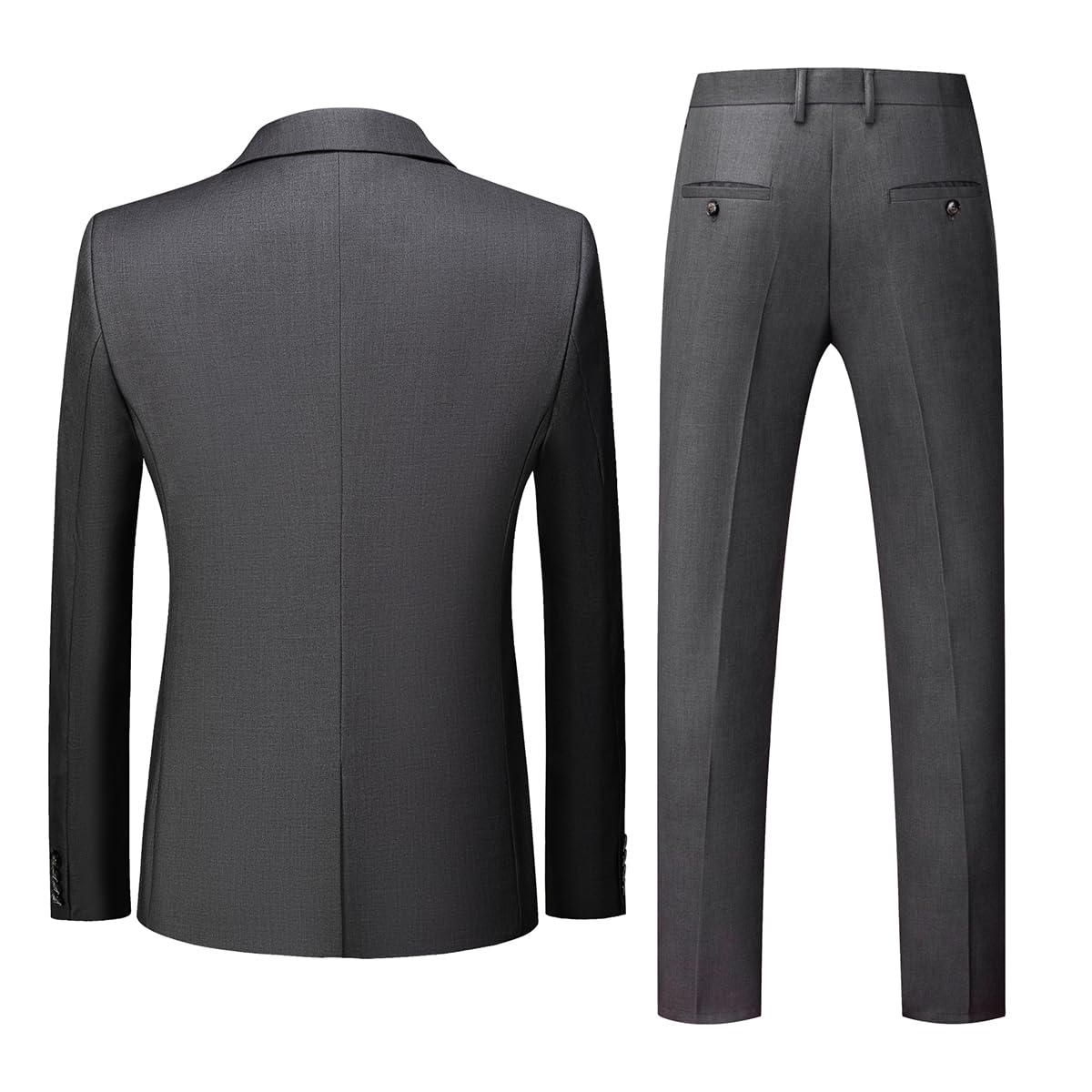 Allthemen Mens Suits 2 Piece Regular Fit Wedding Dress Suit Two Buttons Business Suit Blazer Trousers