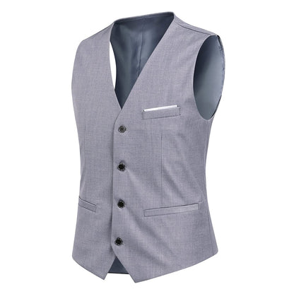 YOUTHUP Mens Slim Fit 3 Piece Suit 2 Button Business Wedding Suits Tuxedo Blazer Waistcoat Trousers