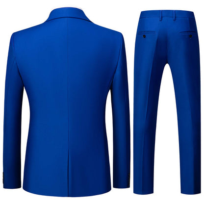Allthemen Mens Suits 2 Piece Regular Fit Wedding Dress Suit Two Buttons Business Suit Blazer Trousers