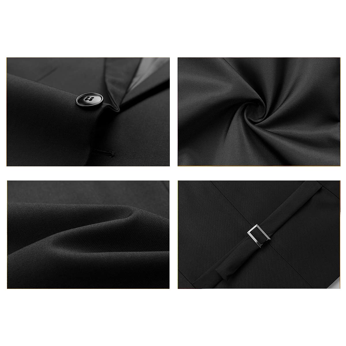 Men Suits 3 Piece Slim Fit Single Breasted One Button Tuxedo Suit Blazer Waistcoat Trousers Set