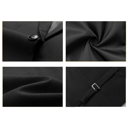 Men Suits 3 Piece Slim Fit Single Breasted One Button Tuxedo Suit Blazer Waistcoat Trousers Set