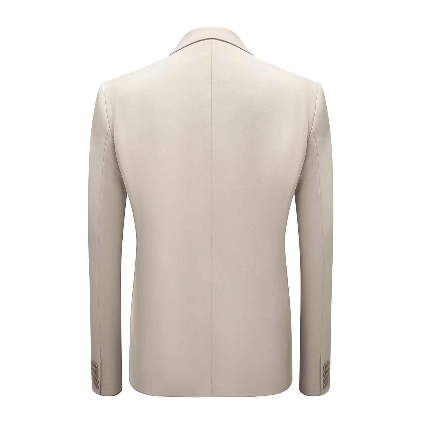 Allthemen Mens 3 Piece Suit 1 Button Business Solid Color Stretch Tuxedo Blazer Waistcoat Trousers