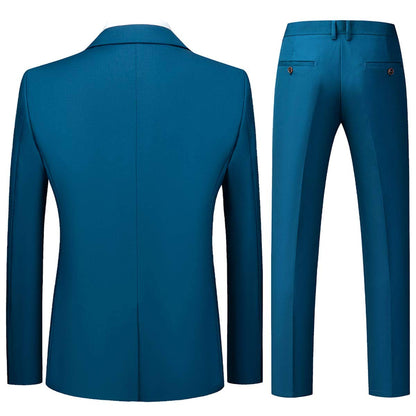 Allthemen Mens Suits 2 Piece Regular Fit Wedding Dress Suit One Button Business Suit